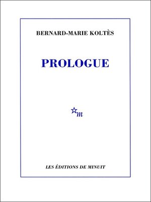 cover image of Prologue et autres textes